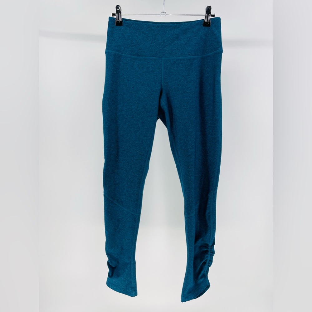 Z By Zella Marled Ruched Ankle Leggings in Teal Blue/Green, Women’s Medium